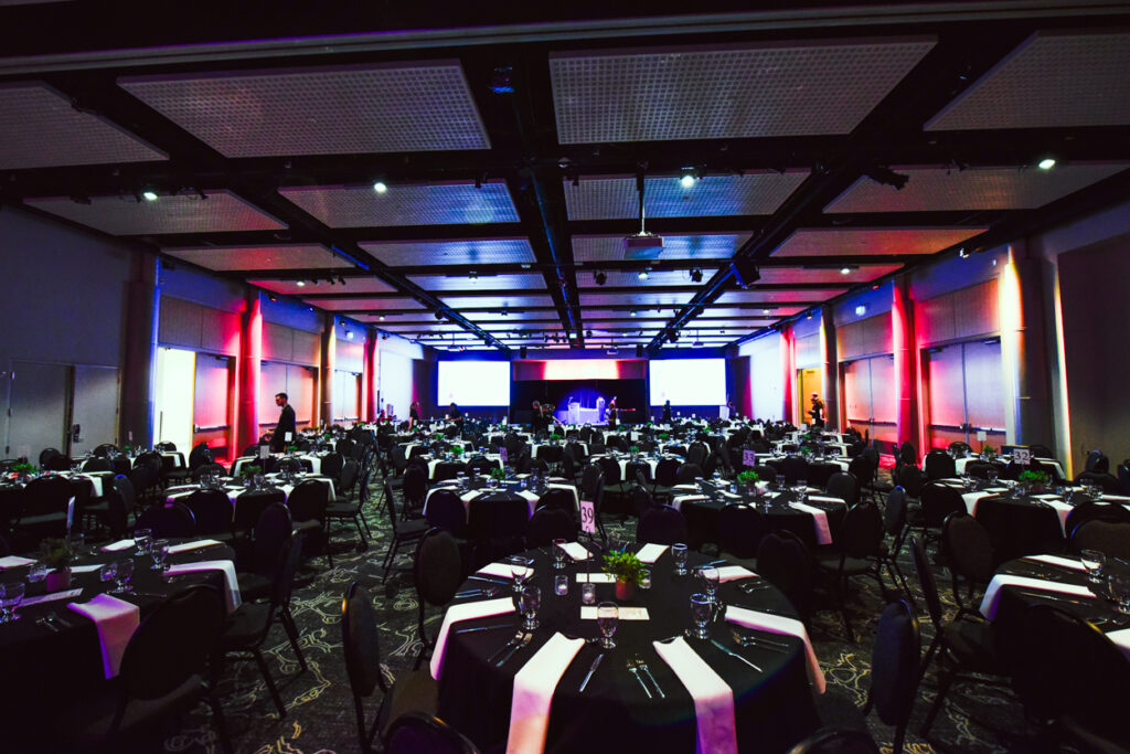 1. Completed room set up image on Catered event for CFES at Telus SPARK