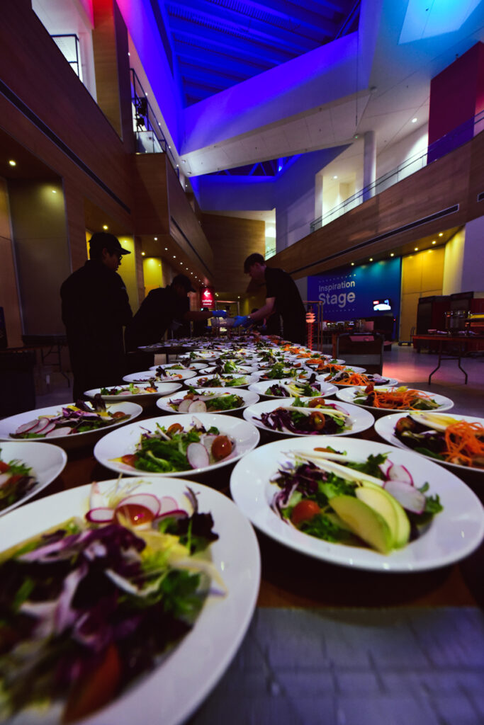 2. Finishing touches on the salads image on Catered event for CFES at Telus SPARK